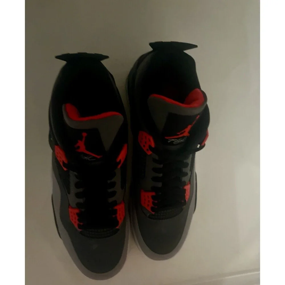 Air Jordan 4 Retro Infrared Mens 13 Dark Grey Black Cement Grey DH6927 061